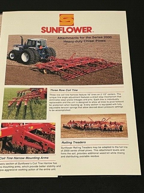 Sunflower Series 2000 Chisel Plow & 4200 Coulter Chisels Dealer&rsquo;s Brochure