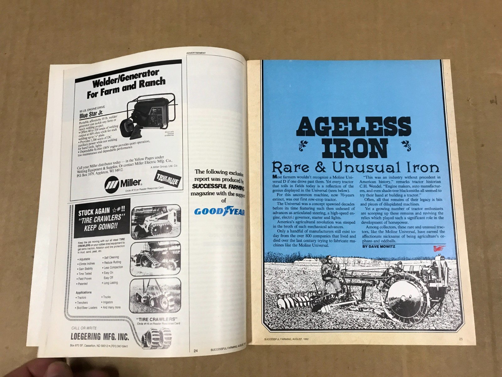 Vintage Successful Farming Magazine – « One Farmer&rsquo;s Legacy » – August 1992