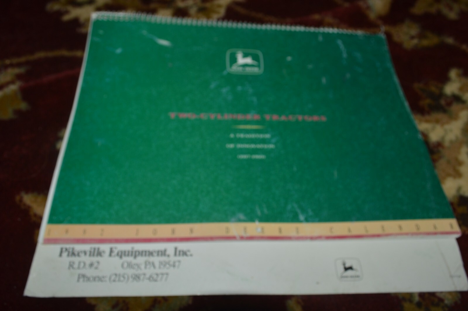 John Deere 1992 Calendar Pikeville Equipment Brochure FCCA