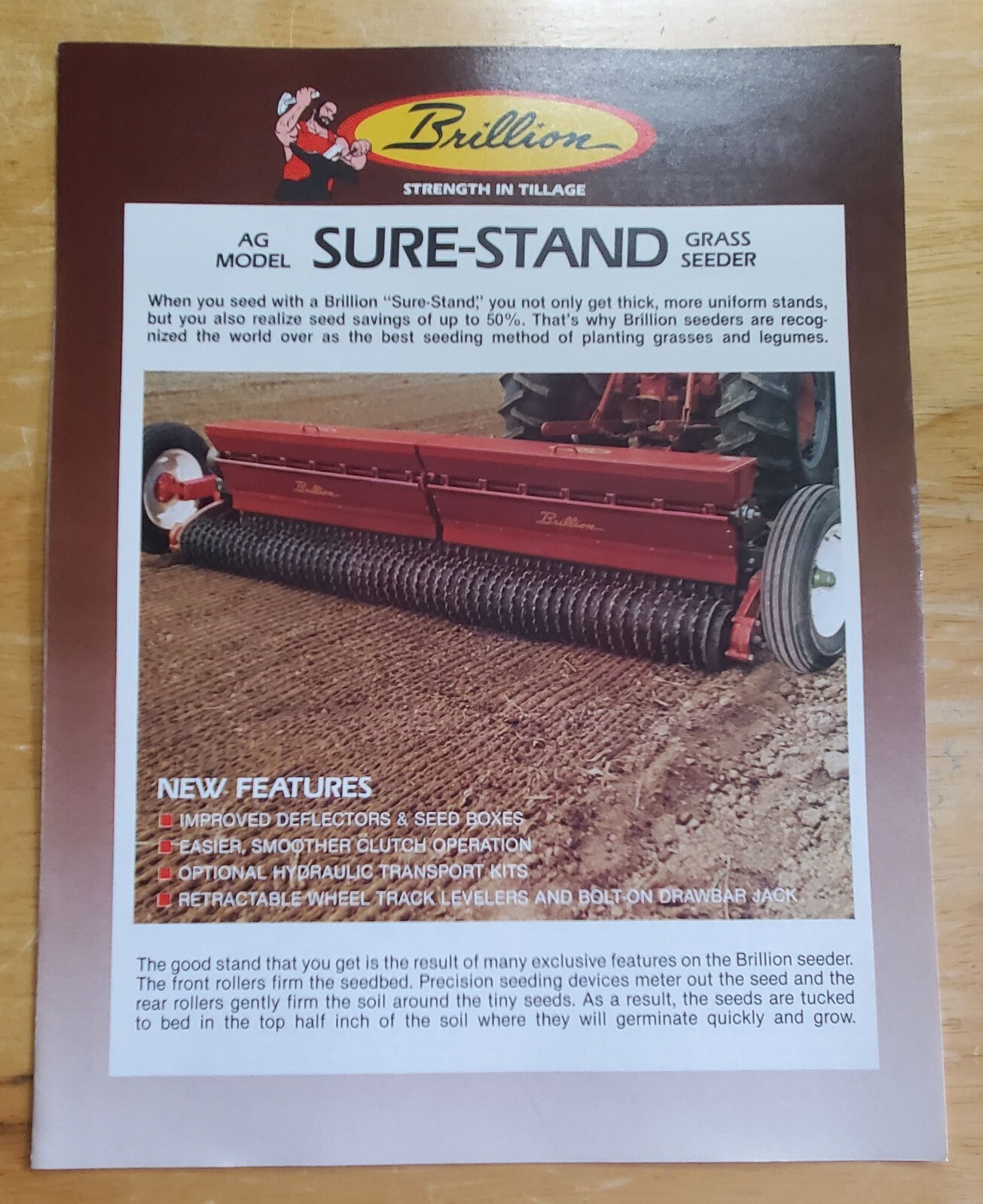 Brillion AG Model Sure Stand Grass Seeder SSP604 SS961 SST1201 Brochure Pamphlet