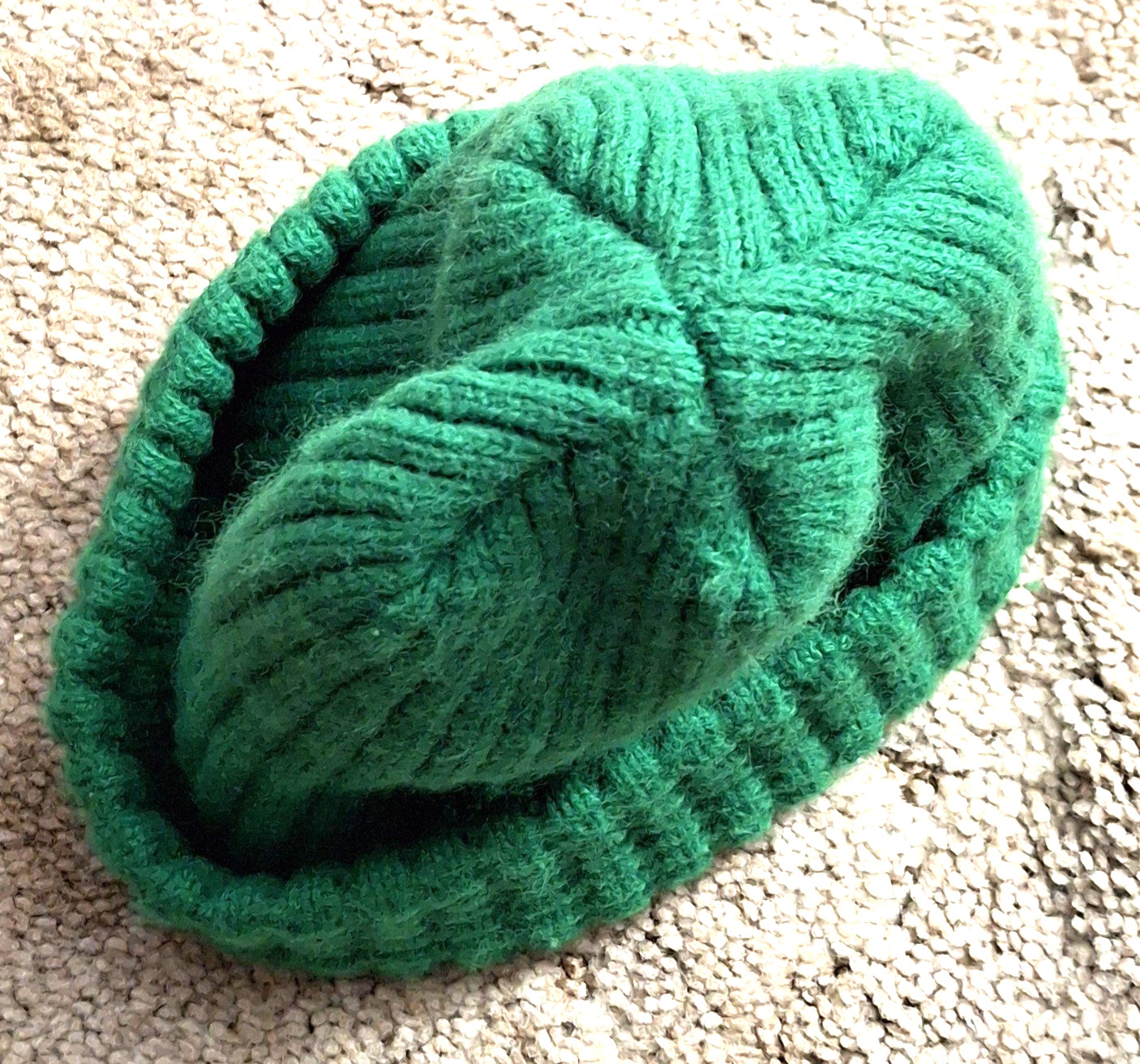 Vintage Avco New Idea Green Winter Hat Toboggan