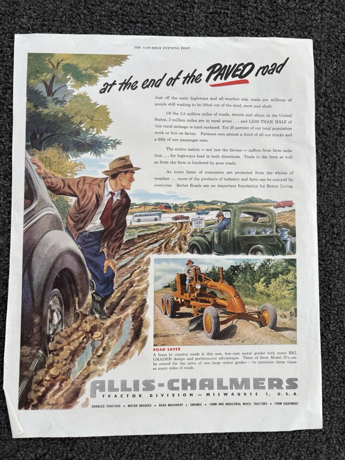 Lot Vintage Tractor Farm Equipment Print Ads 1950s 1960s Ford