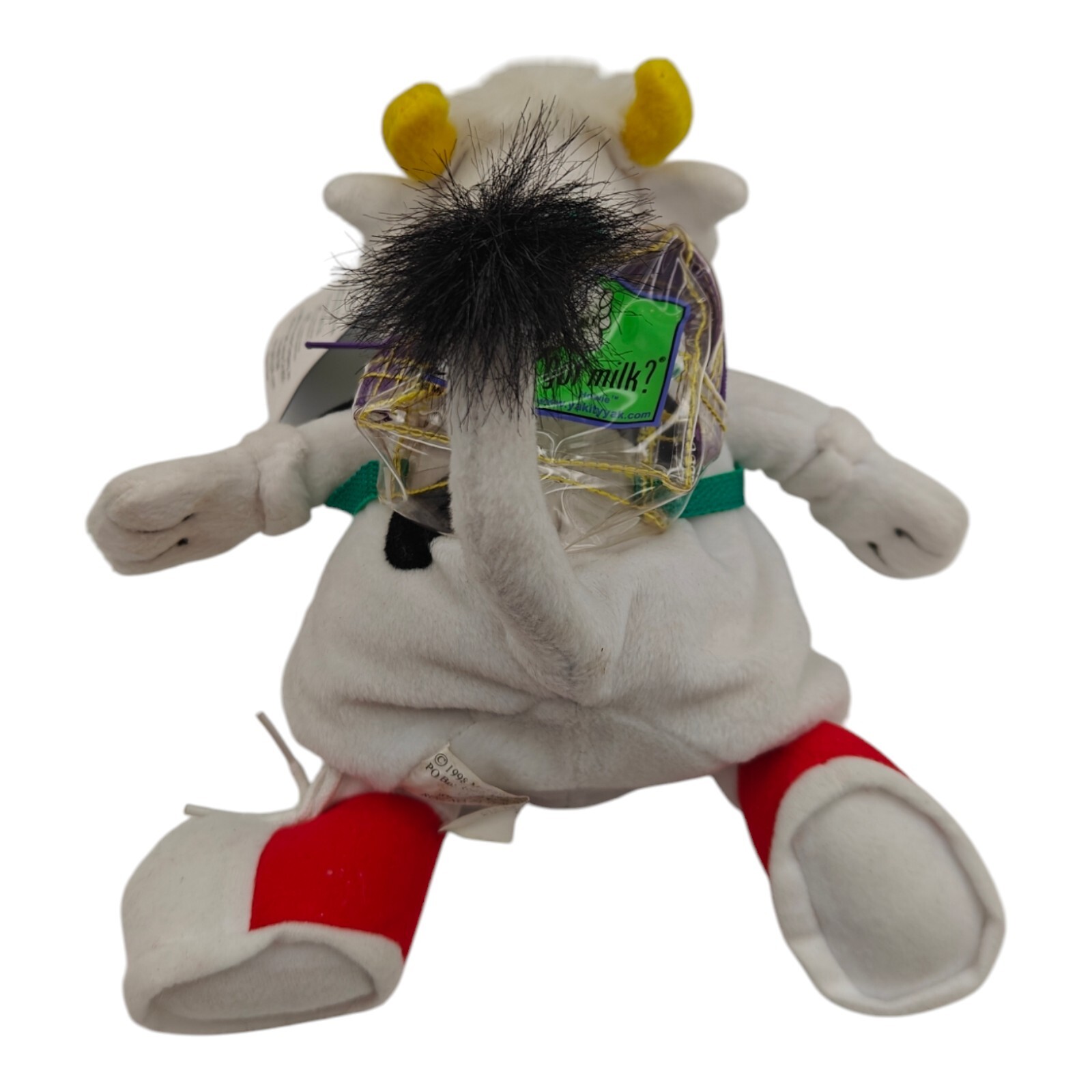 Talking Got Milk Vintage Cow Howie Plush 1998 Yakity Yak 8 Inch Collectible