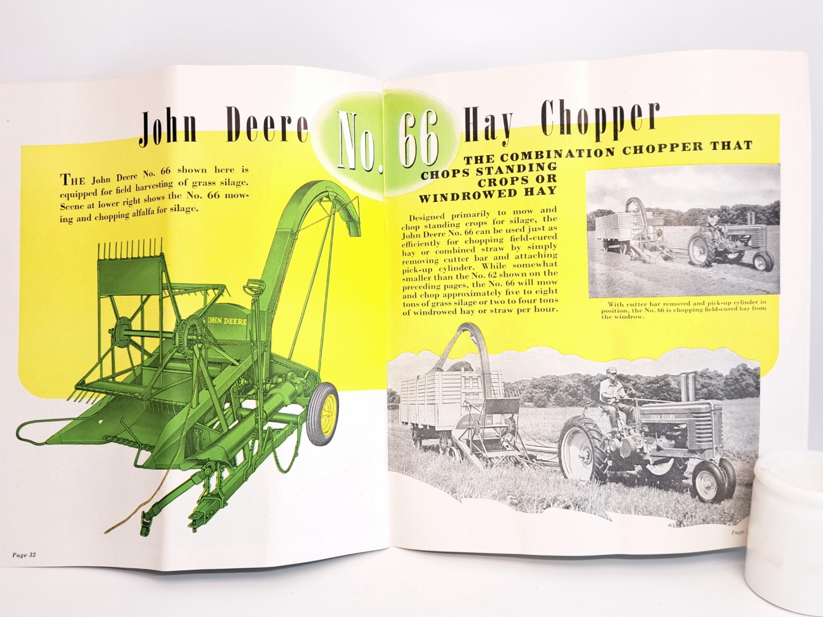 VINTAGE JOHN DEERE AD PAMPHLET BOOKLET MATCHBOOK COVER MARSH-ALLEN CO. BARRE VT
