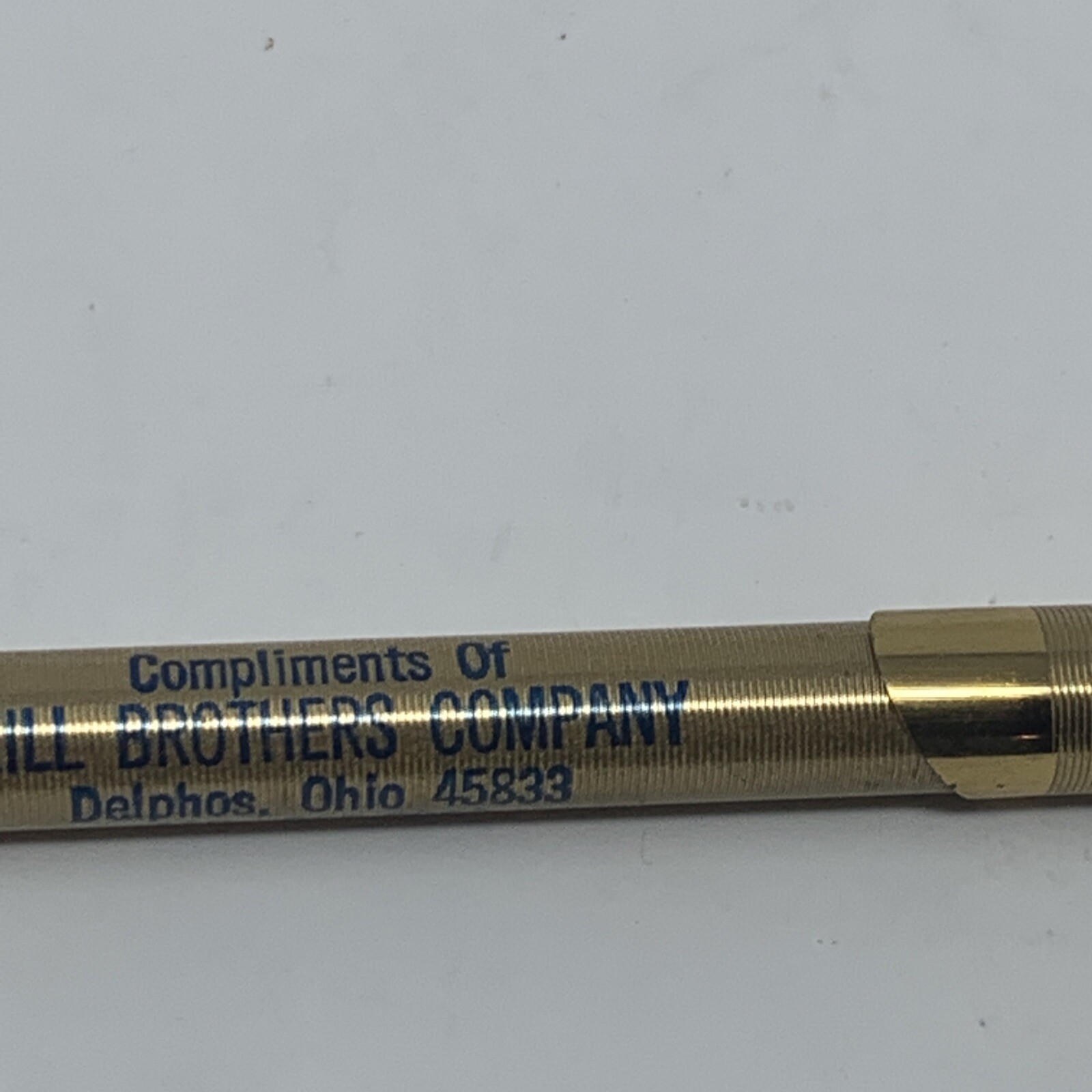 Vintage Ritepoint USA Gold Pen KILL BROTHERS Delphos Ohio farm equipment dealer