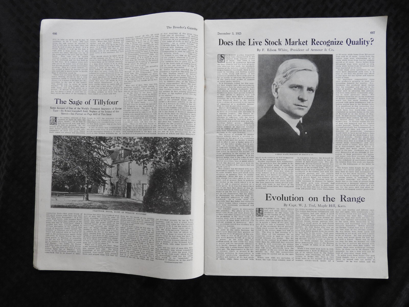 1925 Breeder&rsquo;s Gazette Magazine – cattle rancher farmer horse show VERY GOOD