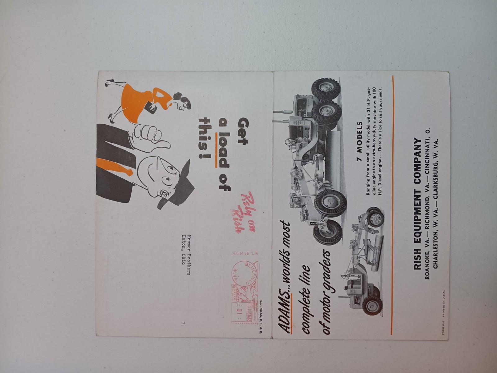 Adams Travelloader Sales Flyer Advertising Mailer