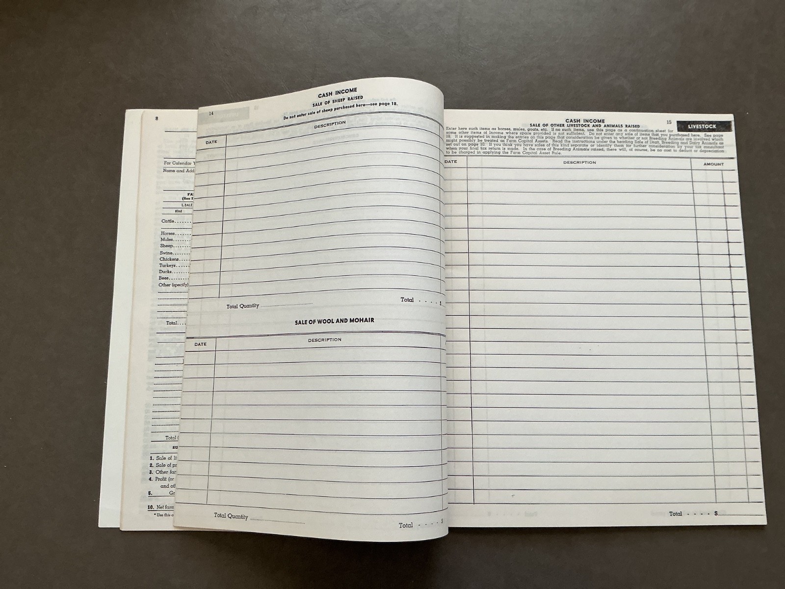 Vintage 1958 Farm Record Book – Botsford Lumber Co. Winona, Minnesota