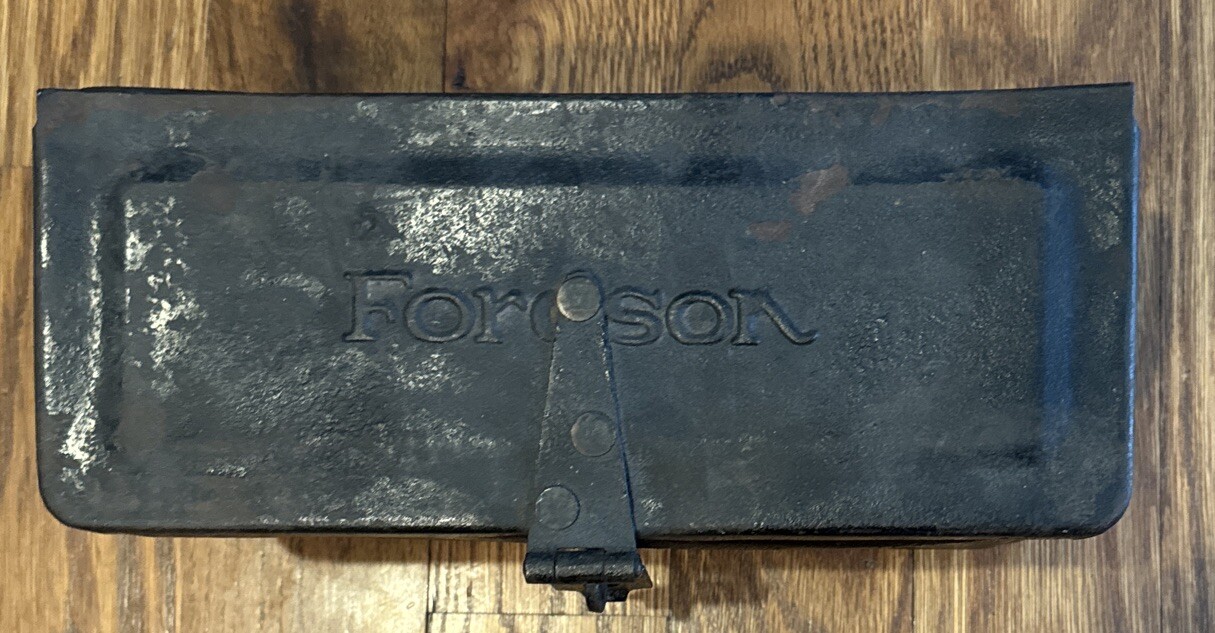 Fordson Tractor Tool Utility Box Antique Farm Collectible Embossed