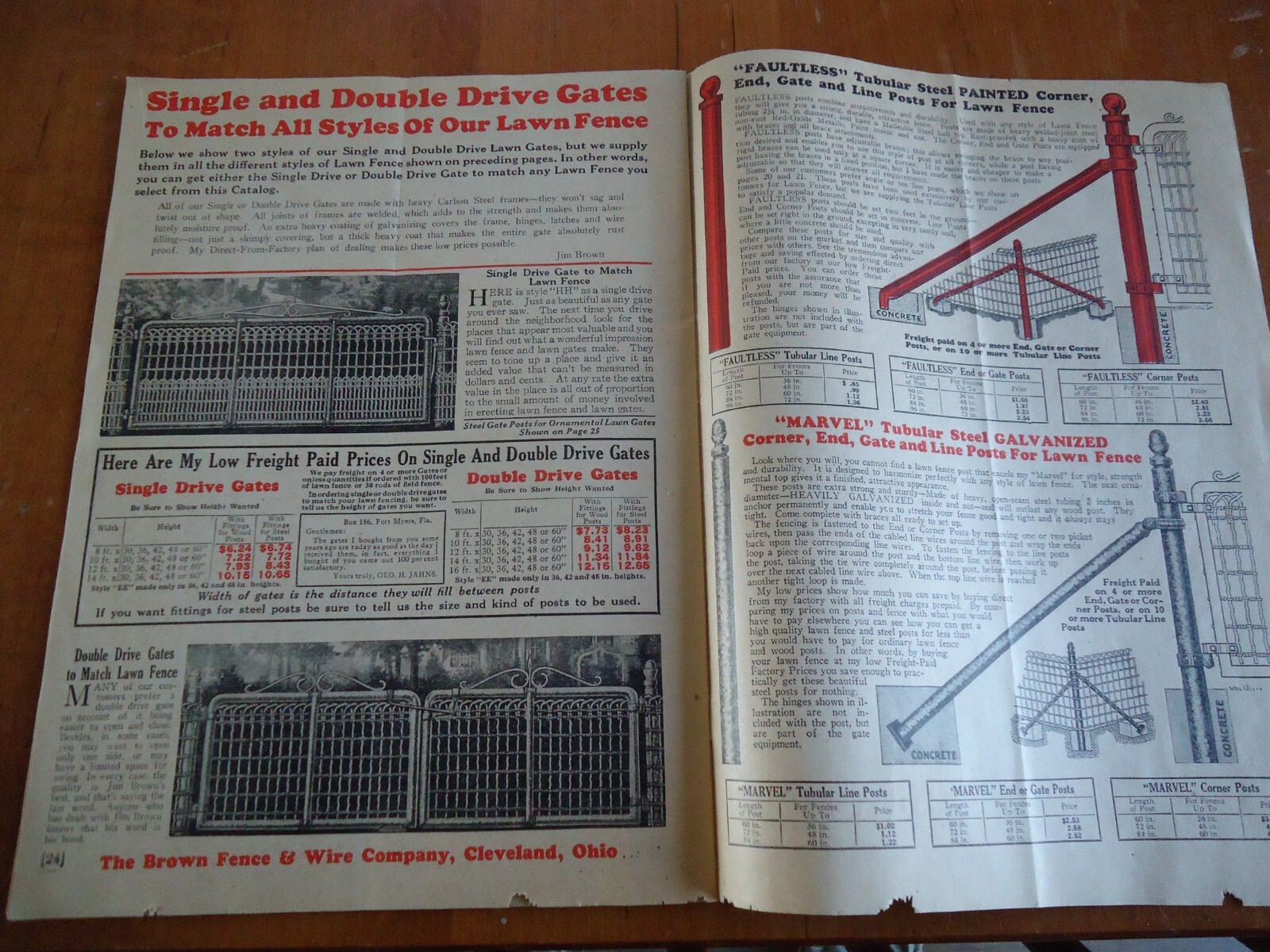 Antique catalog Jim Brown&rsquo;s farm Barbed Wire , Fences , Gates , Paints ,Barn
