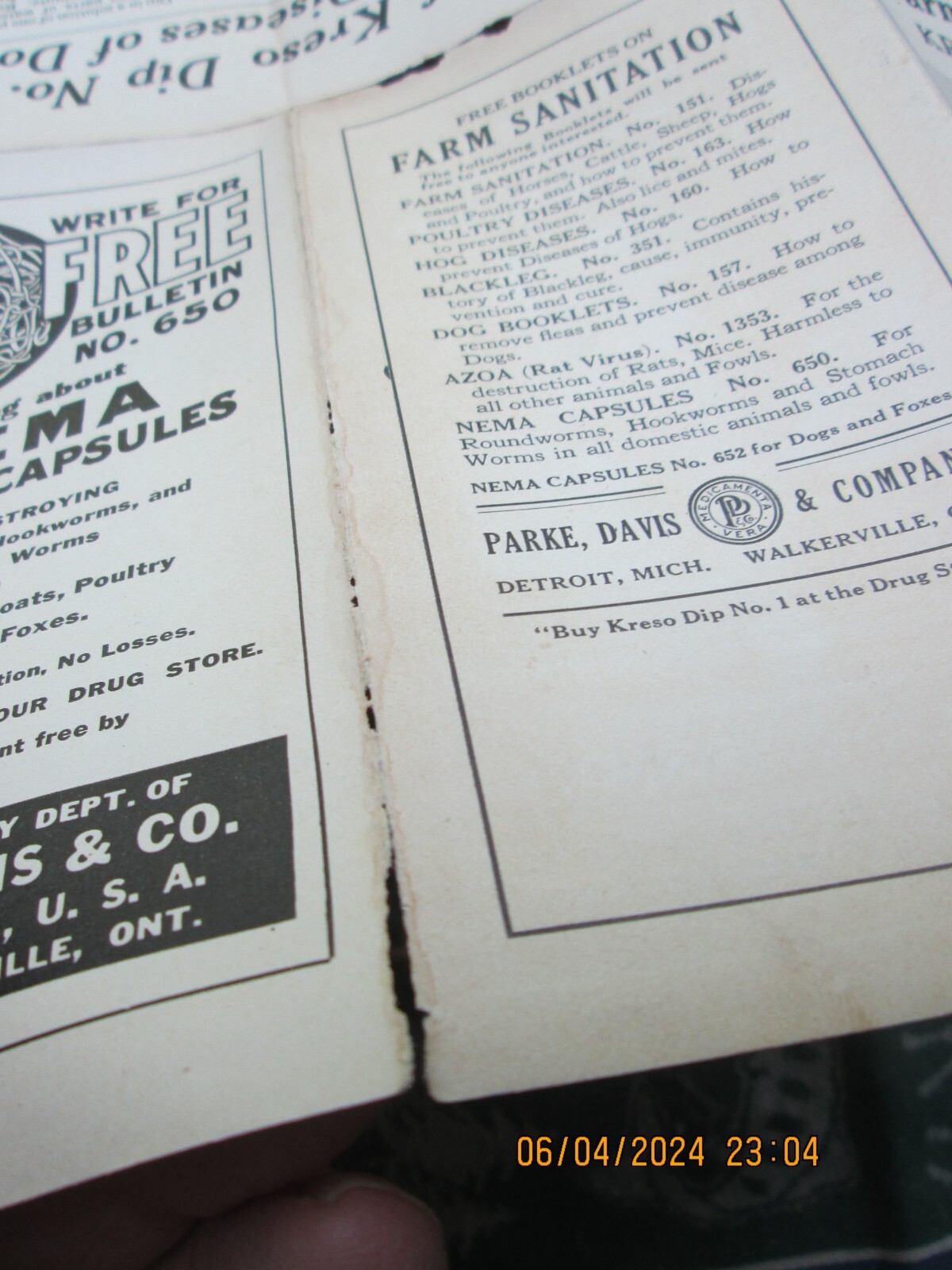 Farm sanitation kreso dip no. 1 brochure 1928