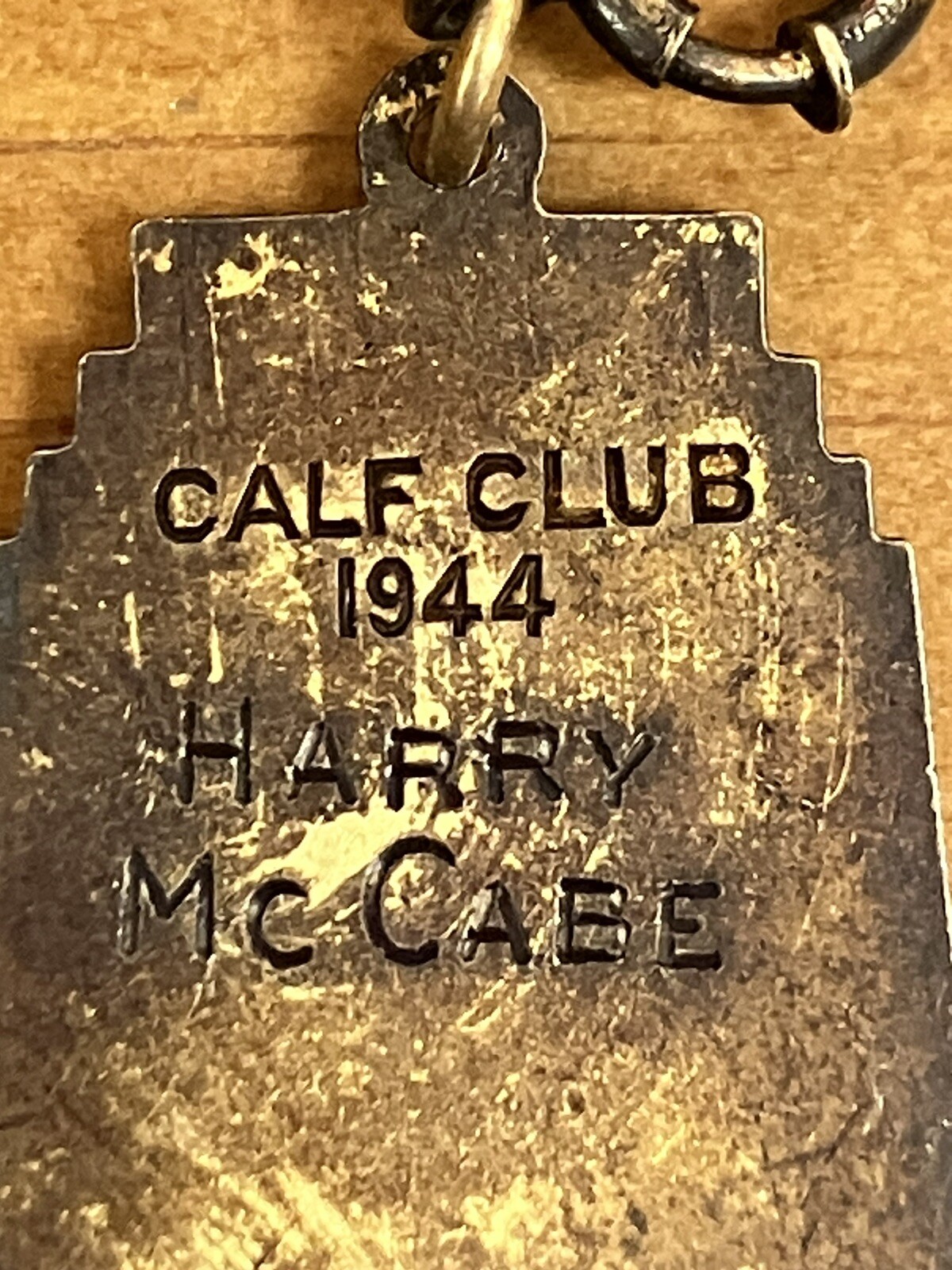 1944 Calf Club Indiana Livestock Breeders Cattle Sterling Silver Gold Tone