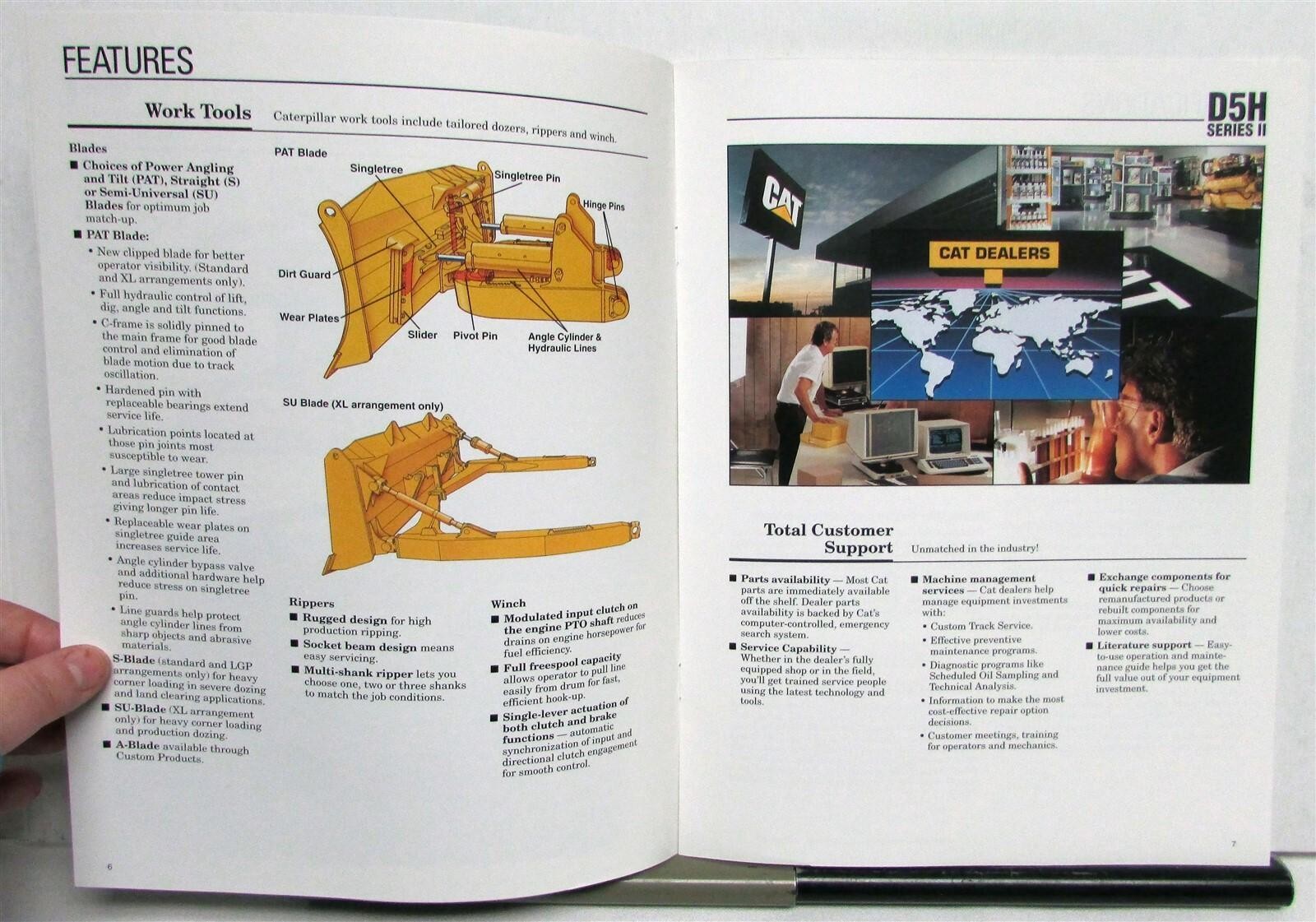 1994 Caterpillar D5H Series II Track Type Tractors Construction Sales Brochure