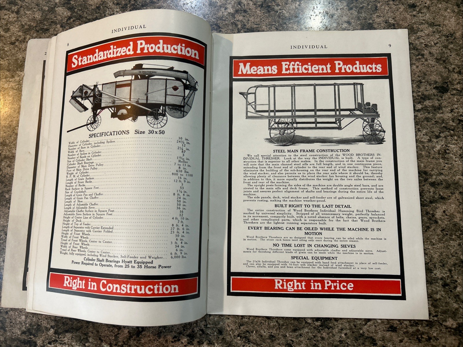 1925 Wood Brothers Thresher For Fordson Tractor Brochure Ag Equipment Ephemera
