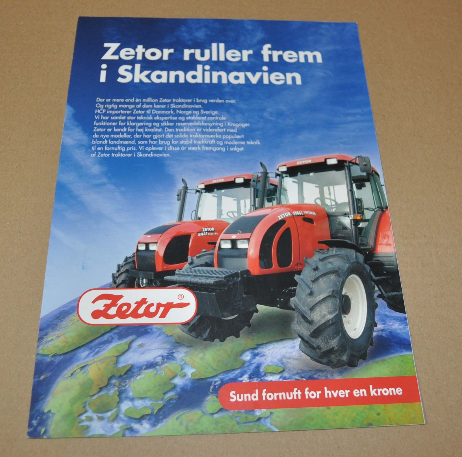 Zetor Forterra Proxima Tractor Specification Brochure Prospekt DK