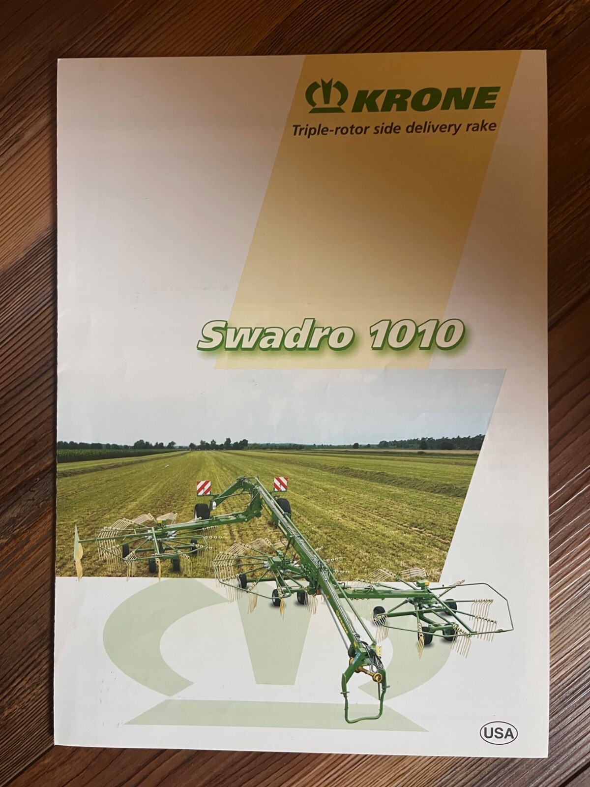 2004 Krone Swadro 1010 side delivery hay rake sales brochure
