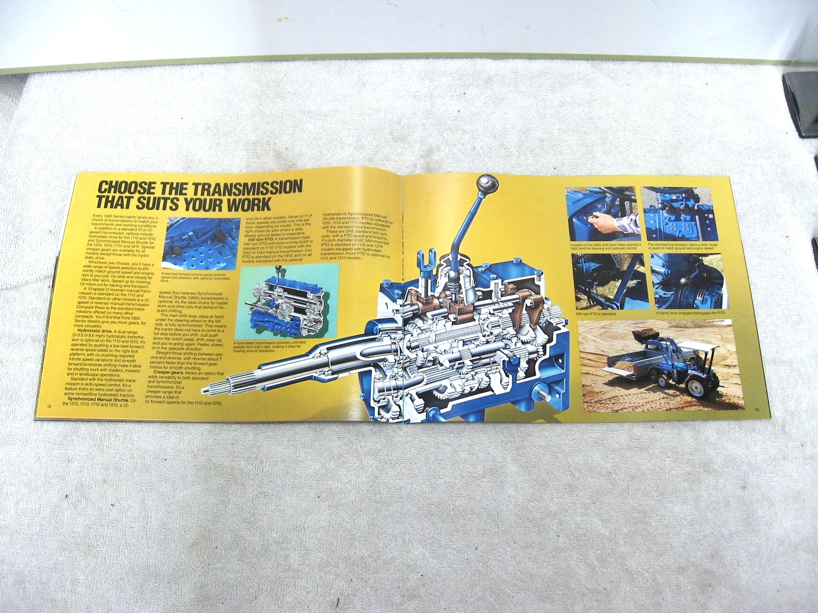 VINTAGE 1986 FORD TRACTOR BROCHURE 1000 SERIES 1110 1210 1310 1510 1710 1910