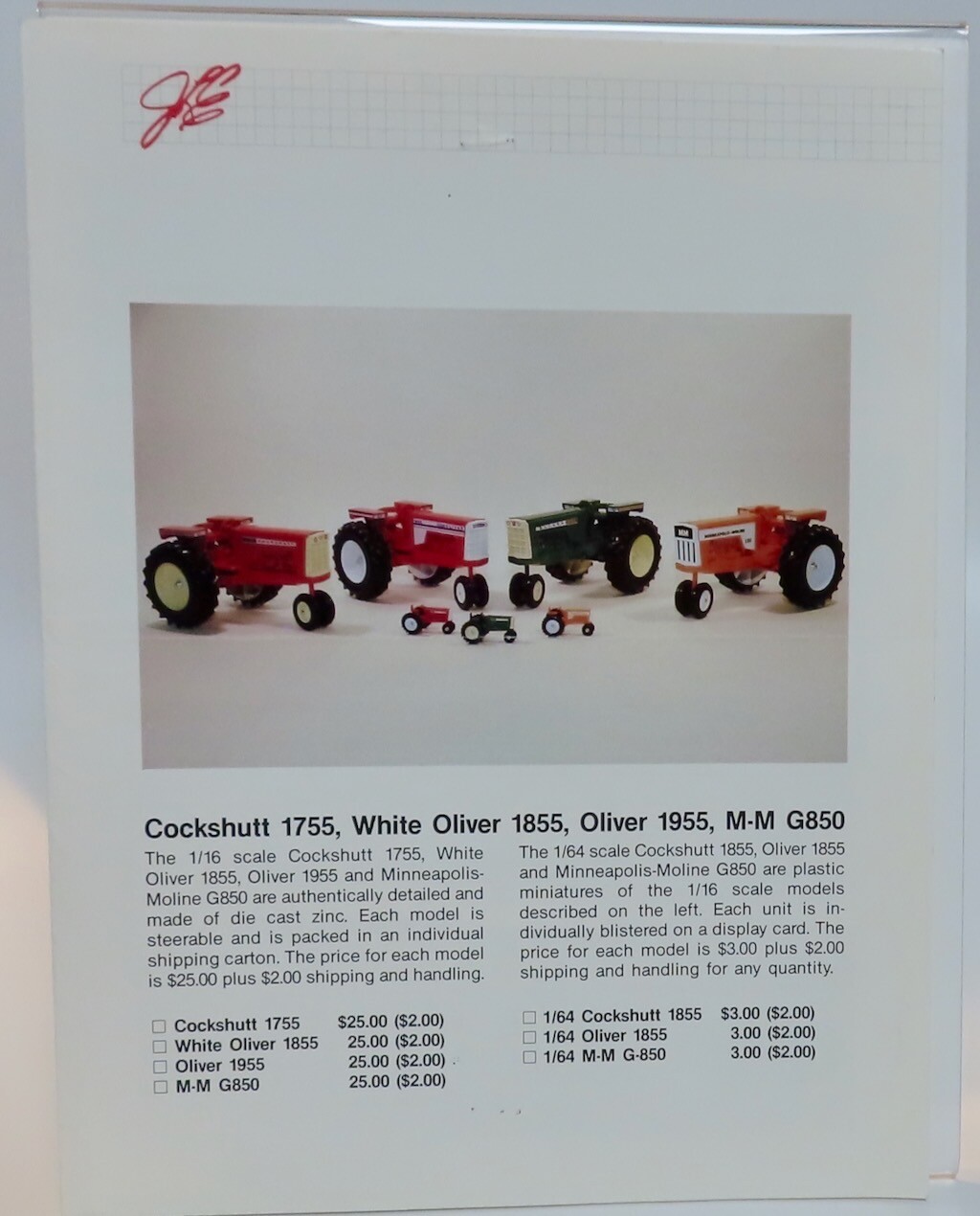 Scale Models Tractors Toys Brochure