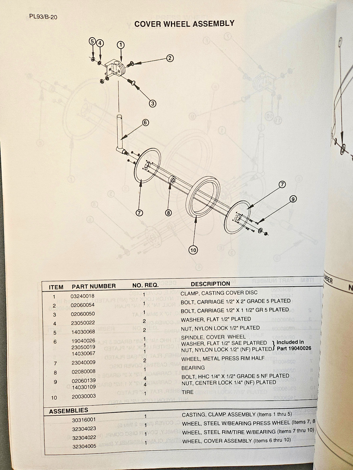 Buffalo Model Series 8000 Till Planter and Slot Planter Dealer Parts Book Manual