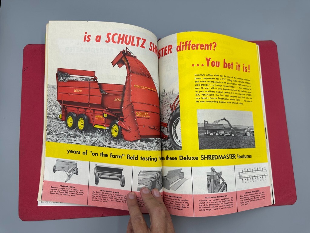 1964 SCHULTZ FARM MACHINERY Sales Manual Parts List