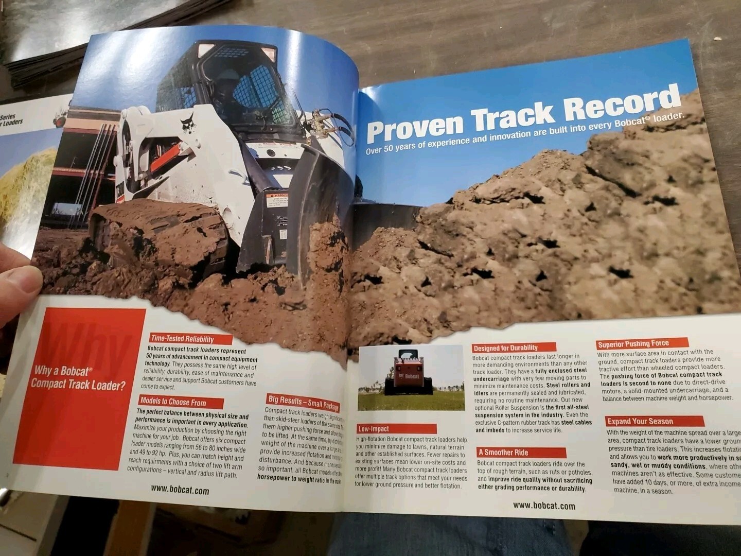 Factory Dealership Specs Brochures Bobcat Compact track Loader Skid Steer