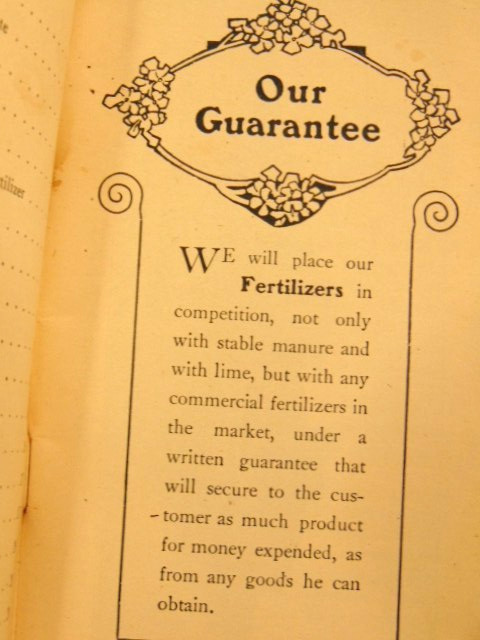 vintage circa 1909 L.P. Thomas & Son Co. fertilizer promotional pocket notebook