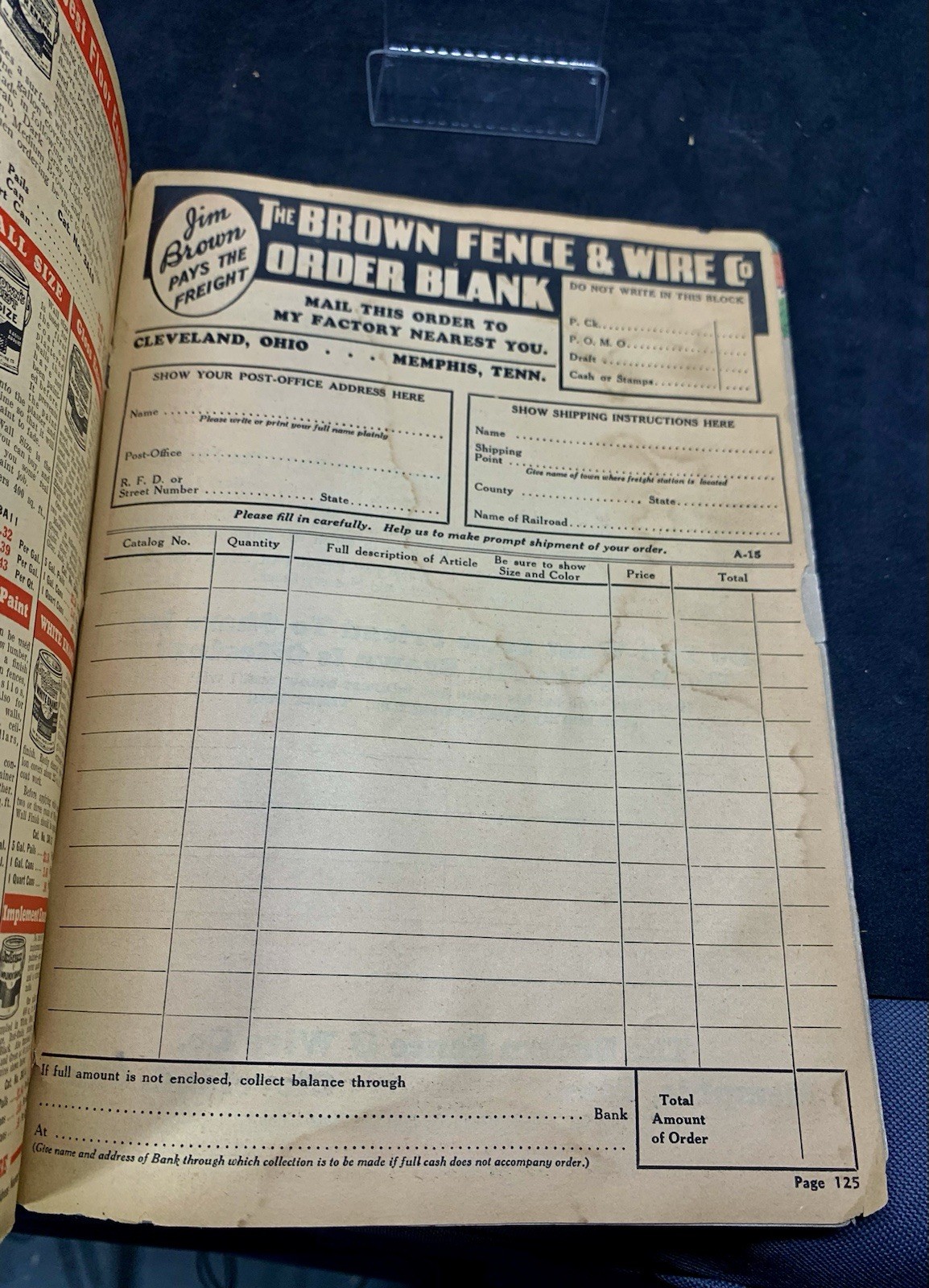 JIM BROWN&rsquo;S 1935 BARGAIN BOOK – THE BROWN FENCE & WIRE CO.- Catalog
