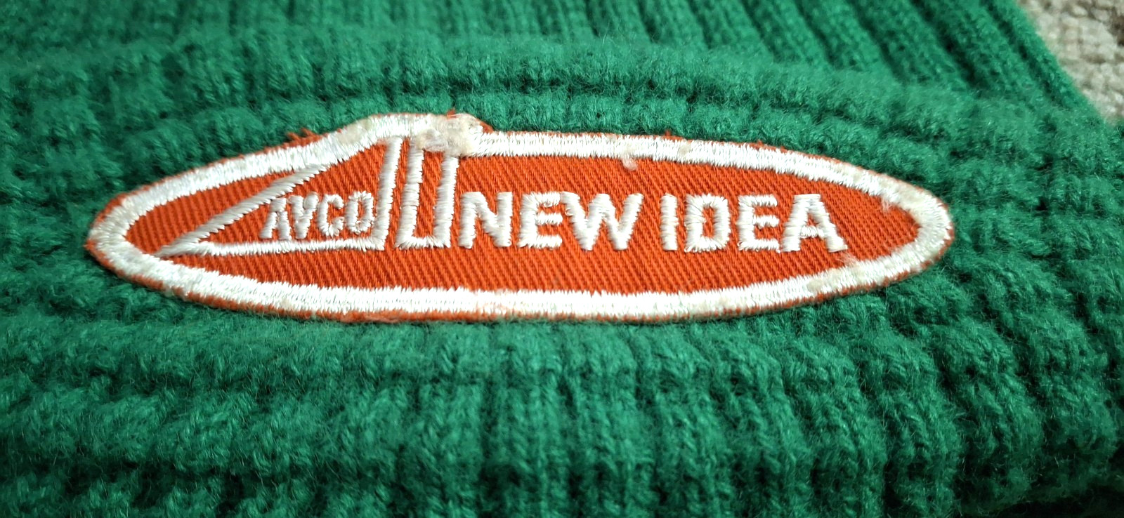 Vintage Avco New Idea Green Winter Hat Toboggan