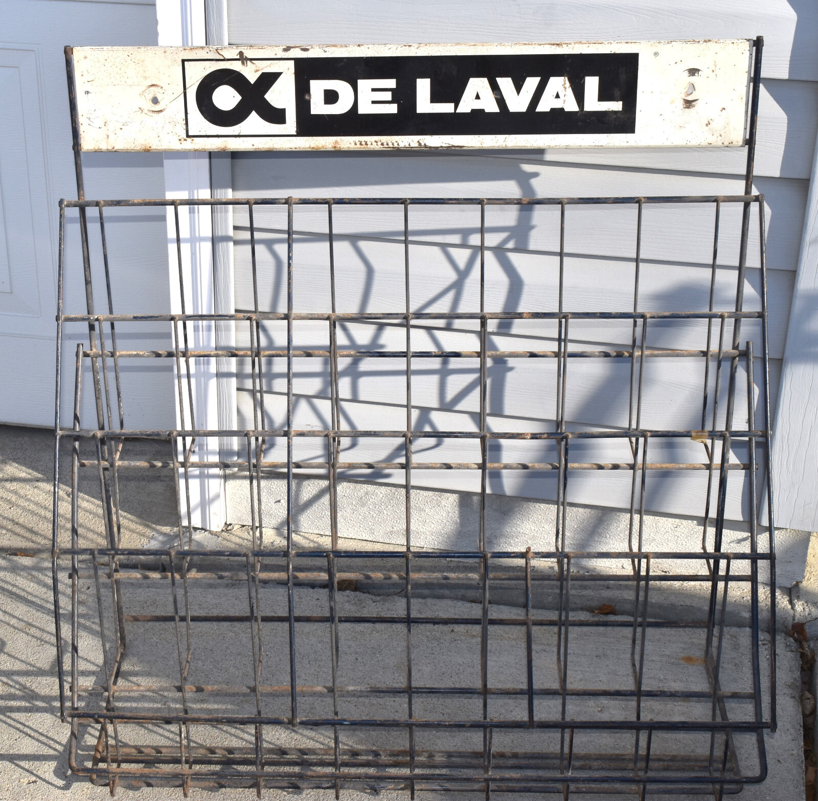 Vintage DELAVAL Cream Separator Farm Equipment Advertising Literature Rack Sign