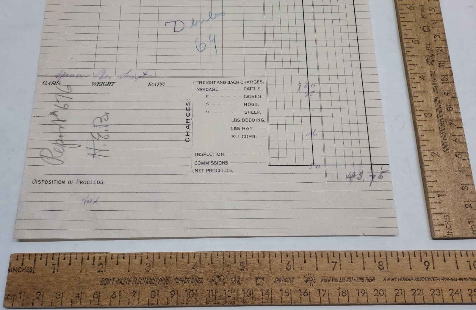 1902 Drumm-Flato Commission Co – Live Stock Salesmen a – RECEIPT – listing #7448