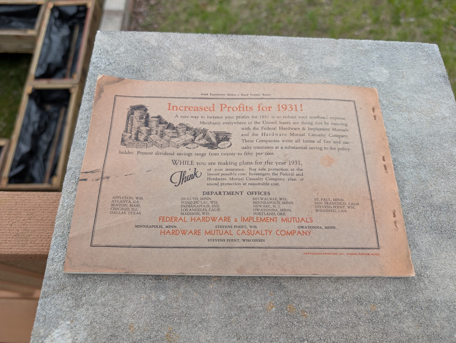 Michigan Farm Equipment Program 1930 Advertising John Deere Fordson Case Tractor