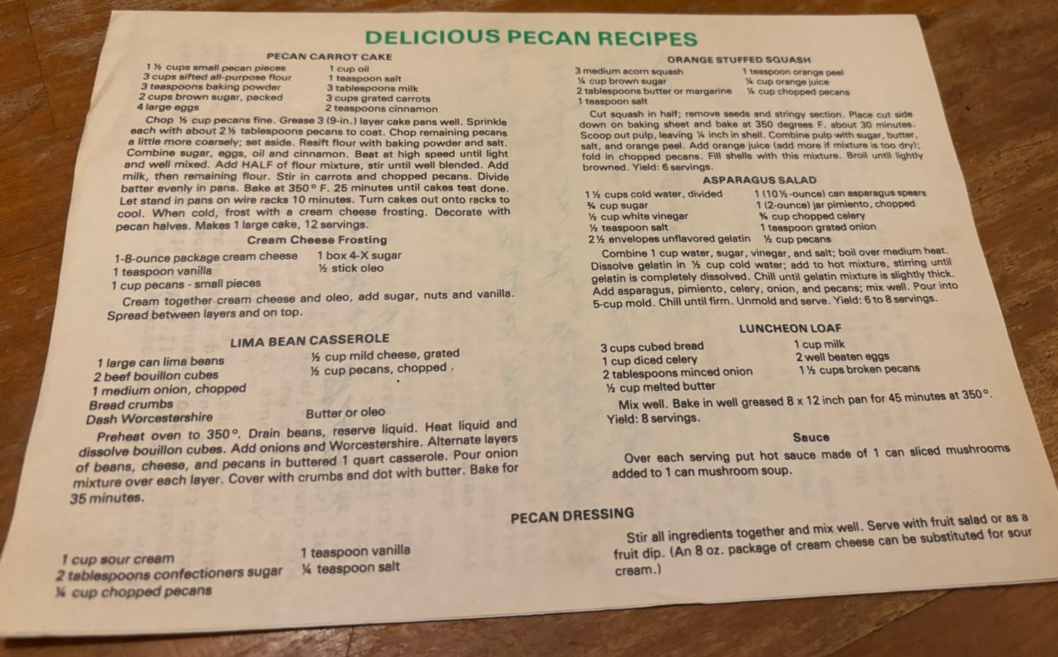 Sunnyland Farms Georgia 1982 Mailer Catalog Insert Inscribed By Owners recipes