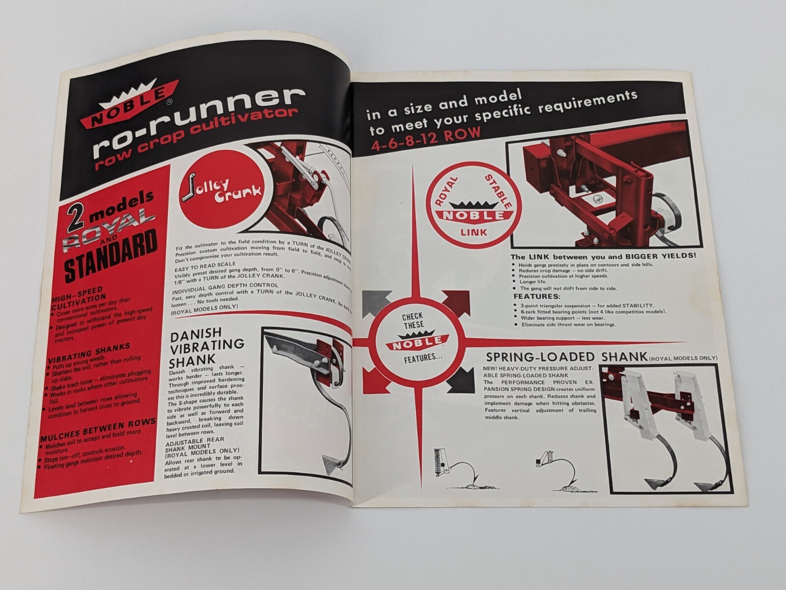 Original Noble 3 Point Mounted Row Crop Cultivator Ro-Runner Brochure