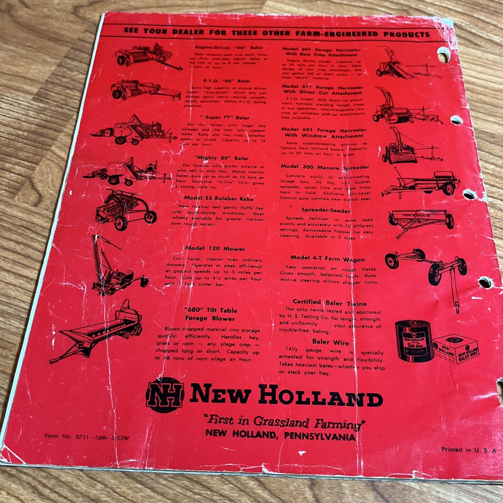 Model 66 New Holland Baler Operating Instructions Manual PTO & Engine