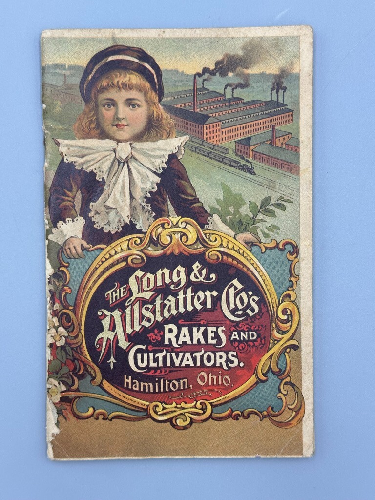 c 1890 Long & Allstatter Rake Cultivator FARM ADVERTISING Catalog HAMILTON Ohio