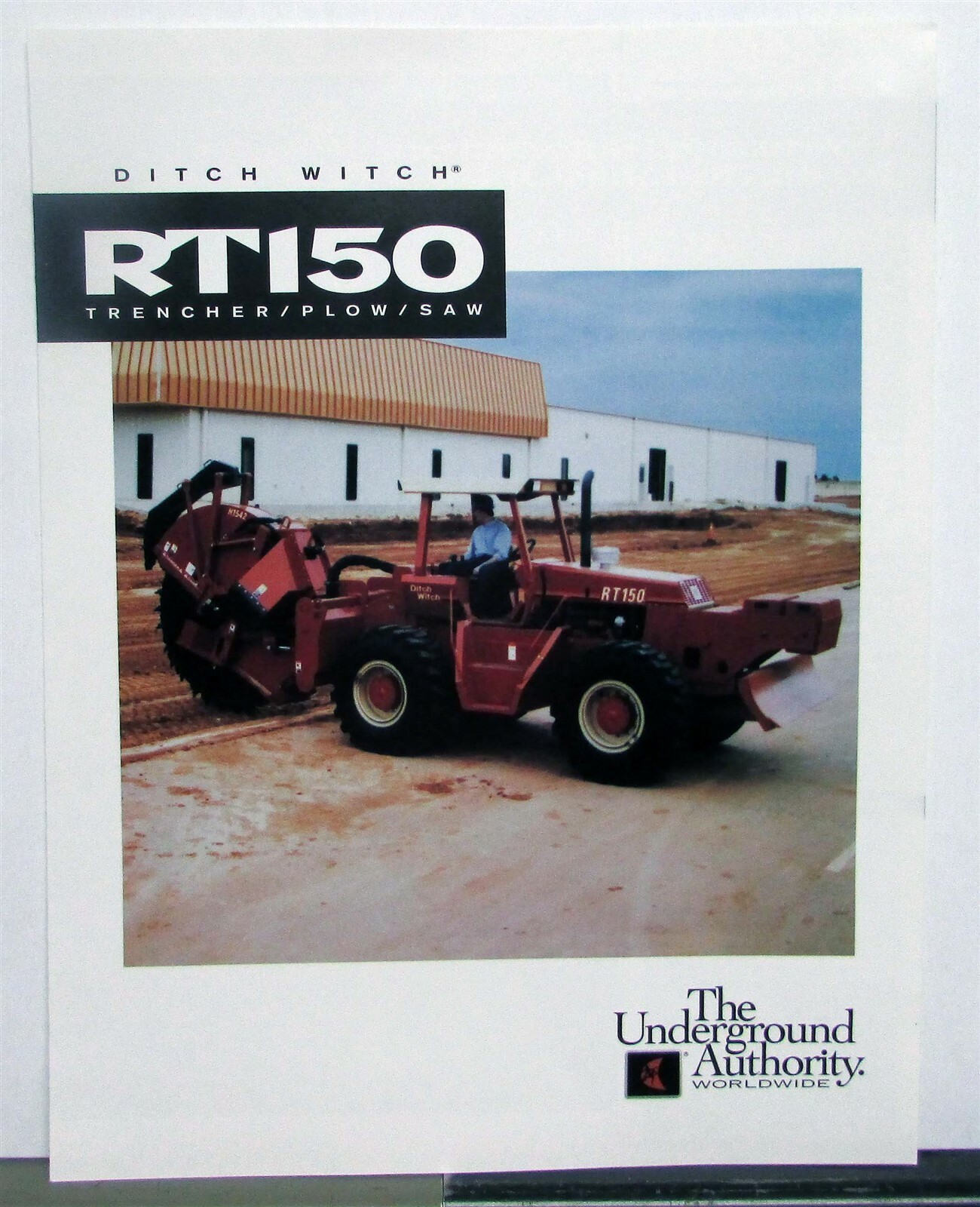 1997 Ditch Witch RT150 Trencher Specifications Construction Sales Brochure