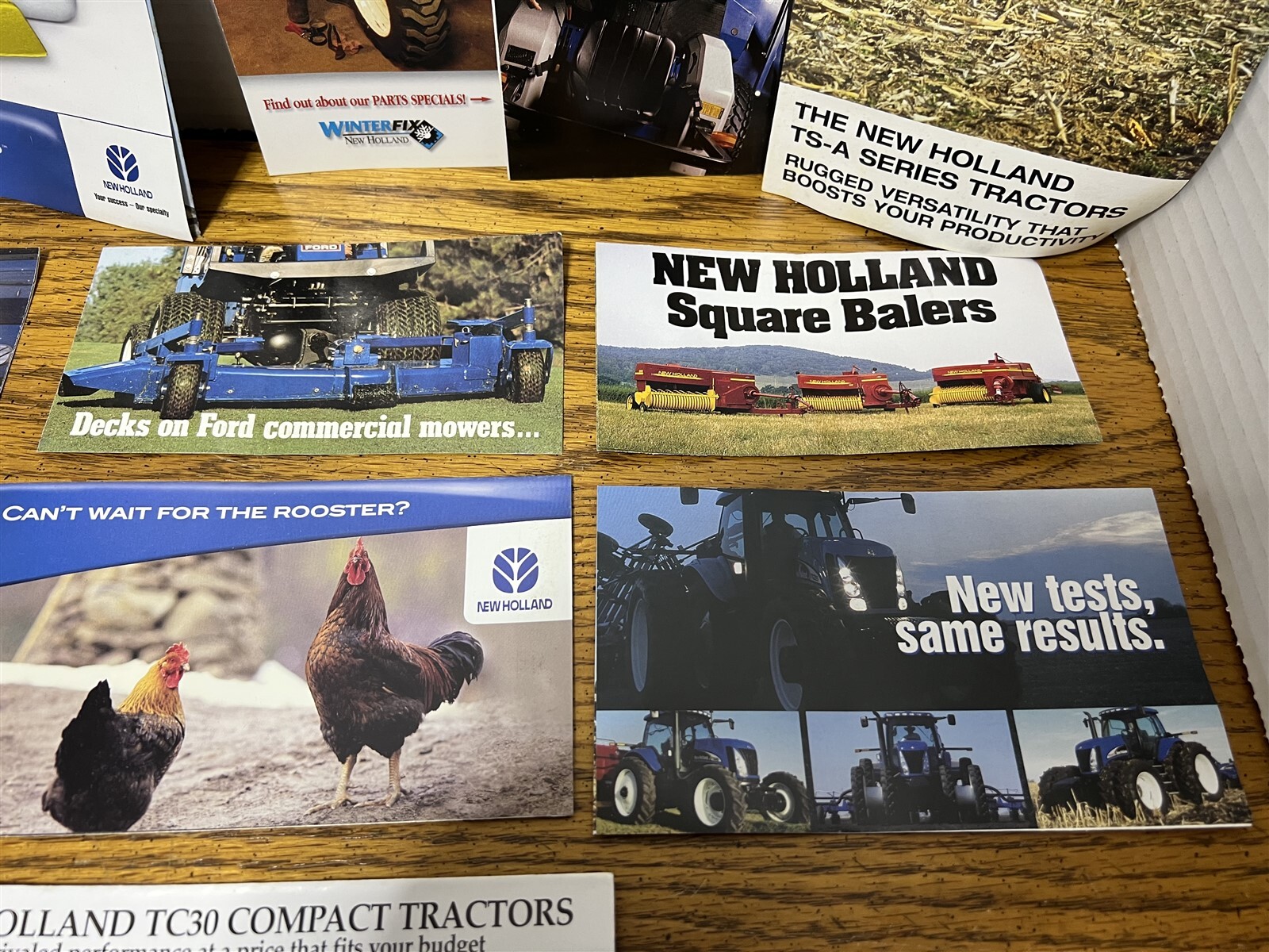 New Holland Dealership Brochure Hand-Outs, Lot of 12 – See pics and description