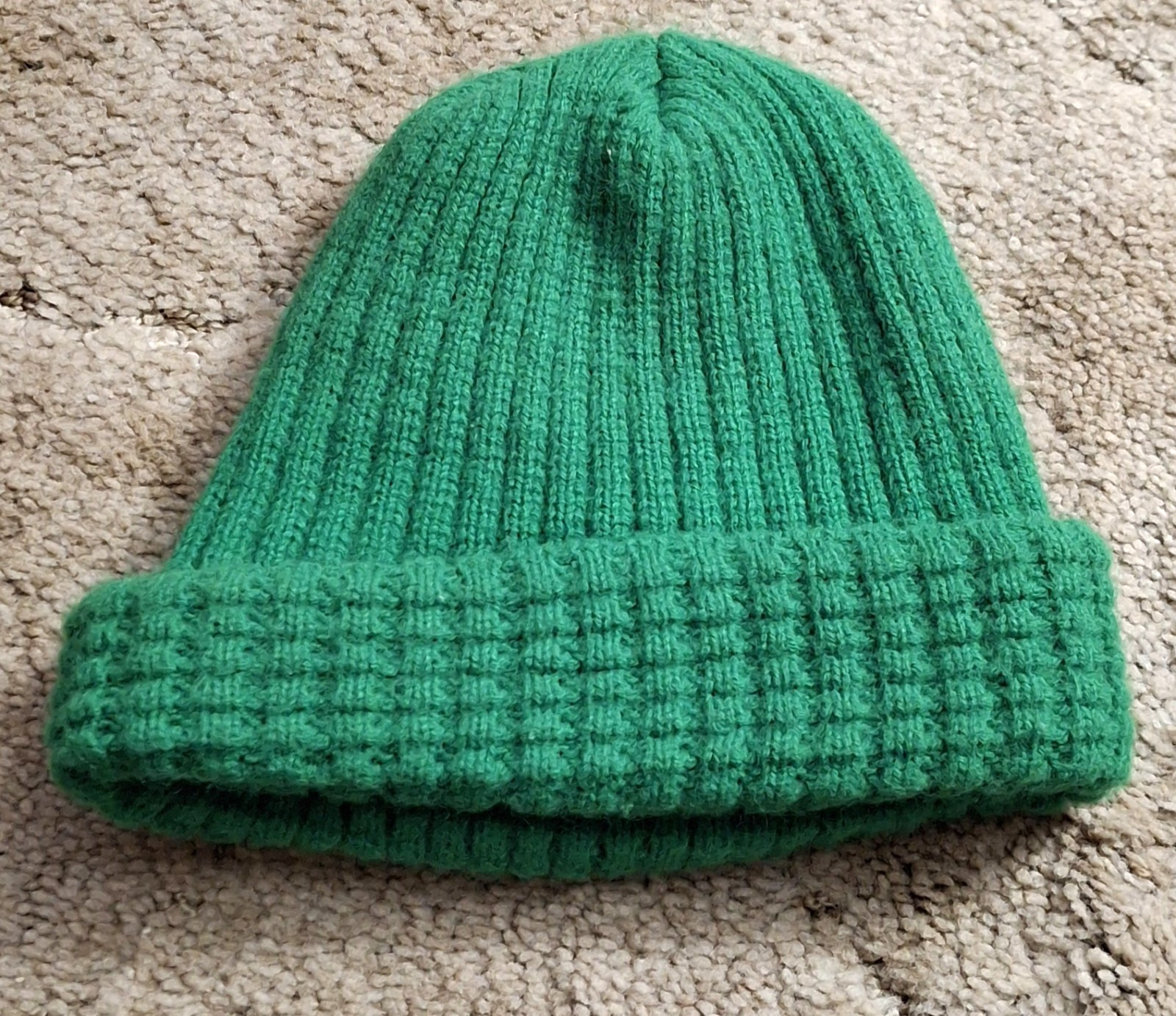 Vintage Avco New Idea Green Winter Hat Toboggan