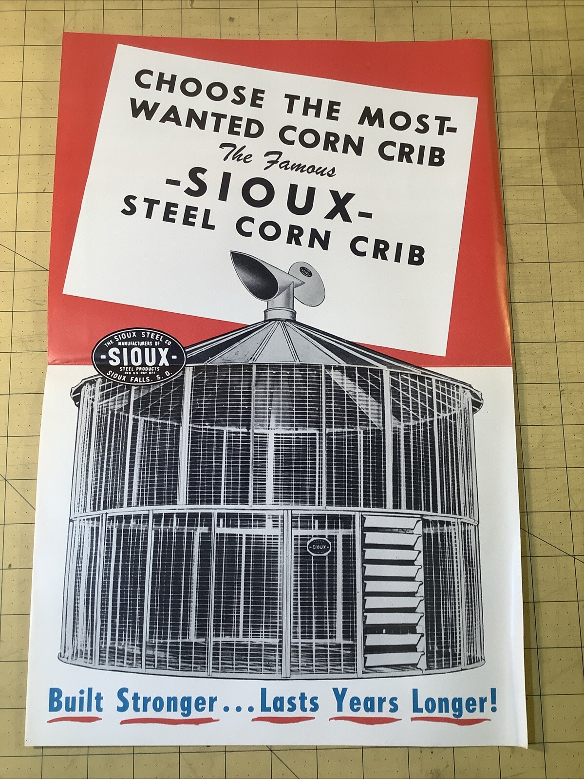 Vintage Sioux Steel Corn Crib Brochure Sioux Steel Products Sioux Falls INVP0371
