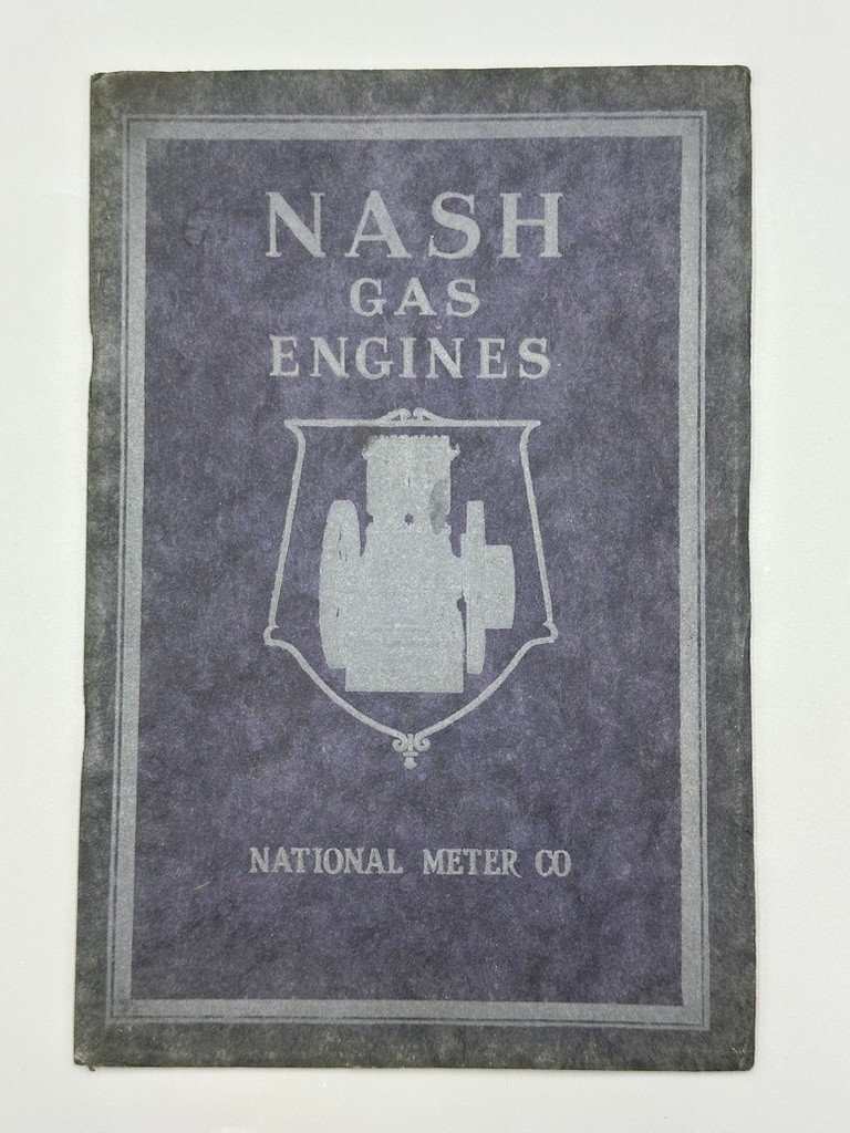 1908 NASH GAS ENGINES National Meter Co CATALOG Antique Advertising