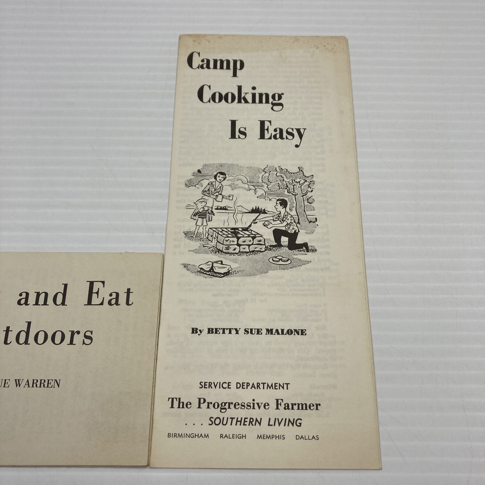 The Progressive Farmer Pamphlets Camp Cooking is Easy Cook and Eat Outdoors