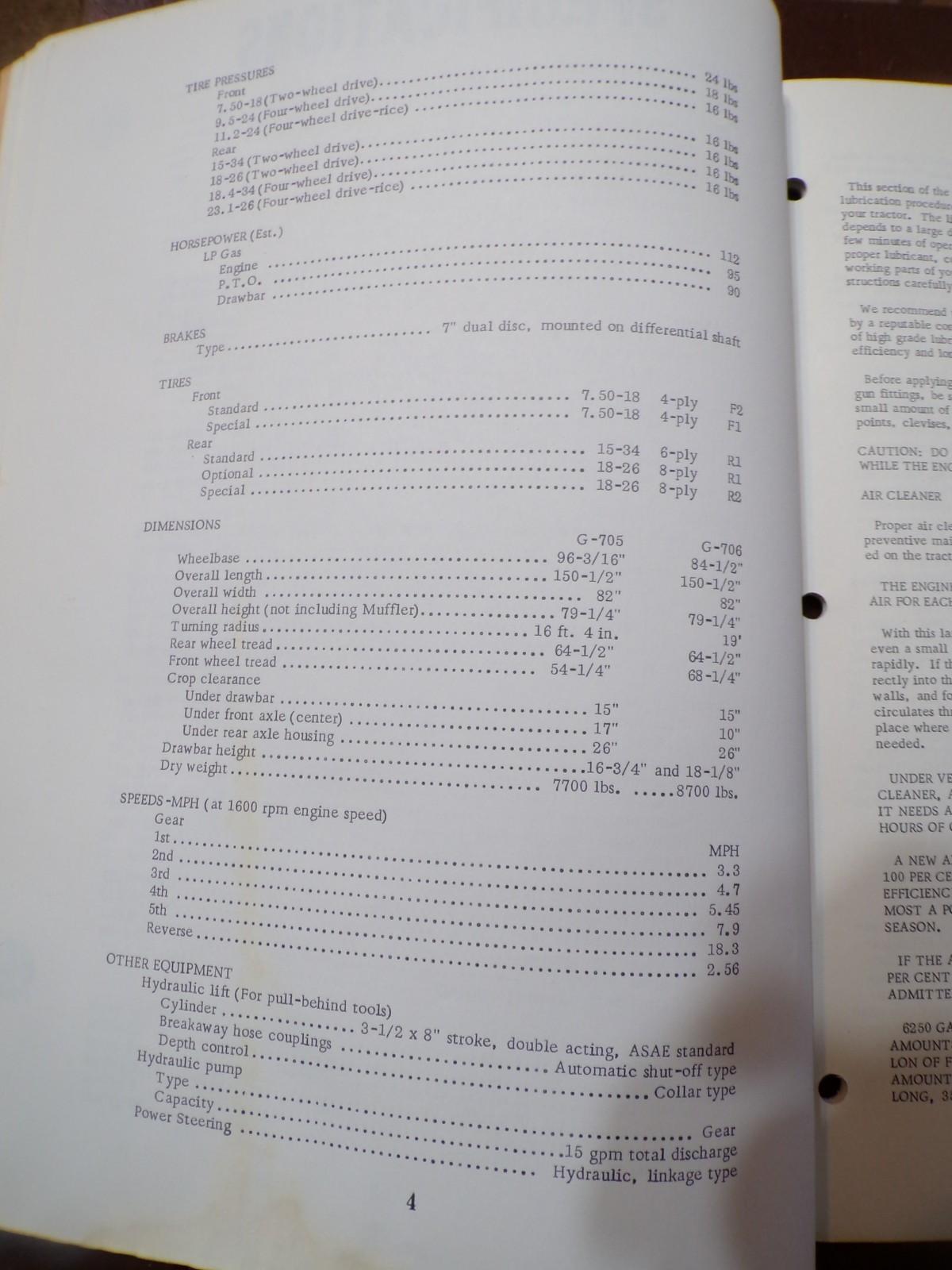 Minneapolis-Moline G-705, G-706 Tractors Operator&rsquo;s Manual