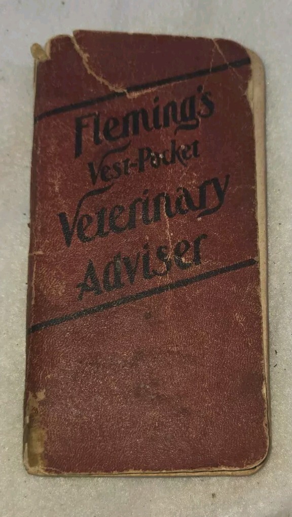 Fleming BROS Chemist Union Stockyard CHICAGO Vest Pocket Vet Adviser Book 1914