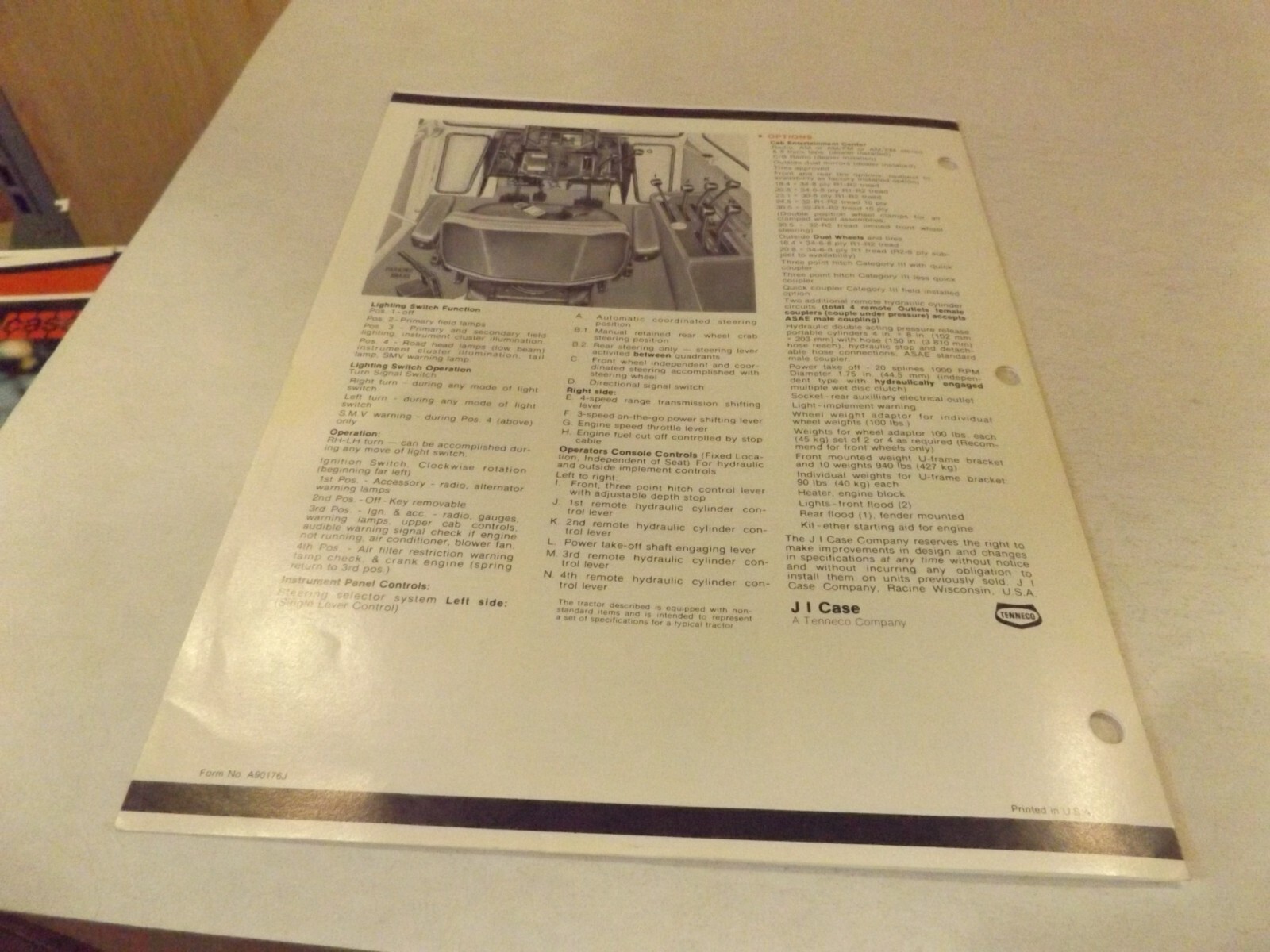 4-pc. CASE 2870, 4490, 4690, 4890, LIT # A90176J, A18579G,A18679G,A18779G
