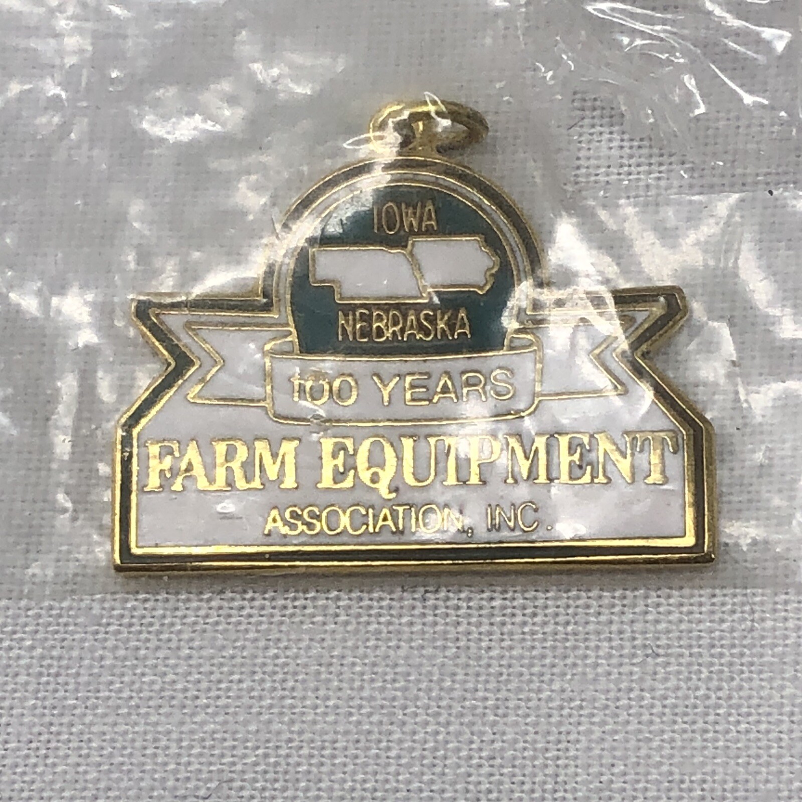 Iowa Nebraska Farm Equipment Dealers Association 100 Years Key Chain Charm Fob
