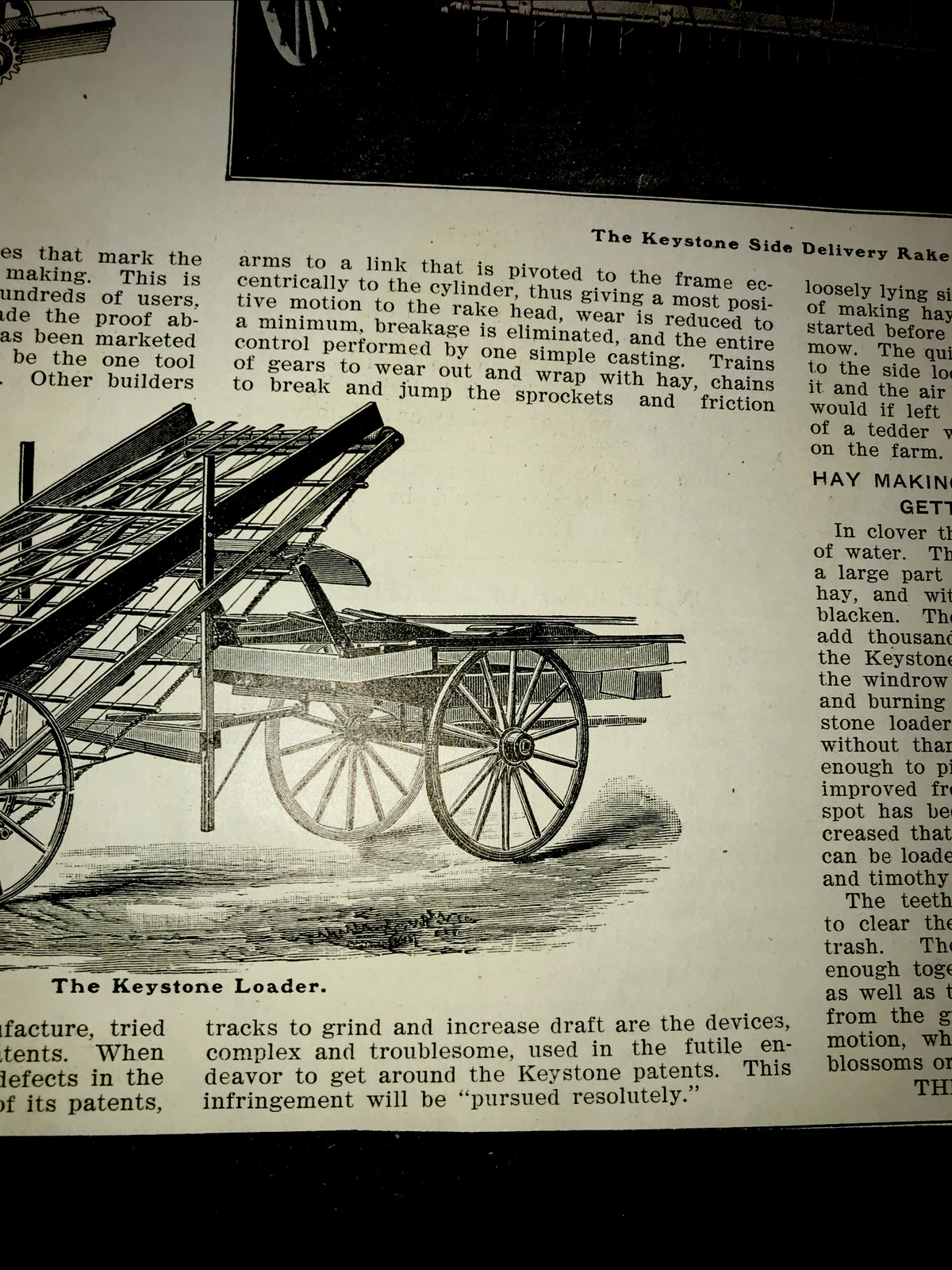 1903 Keystone Farm Implement Advertising – Photo & Article Sterling – Illinois