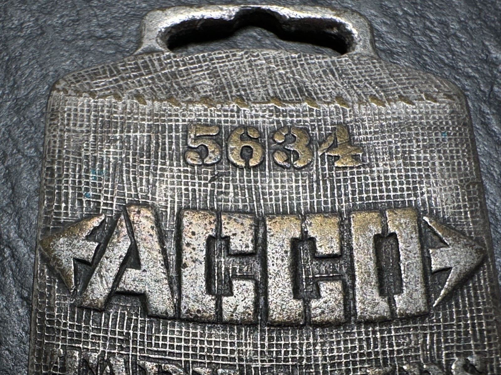 5634 ACCO COTTON BALE TAG TT HARRISON MEMPHIS, TEXAS FOB H419