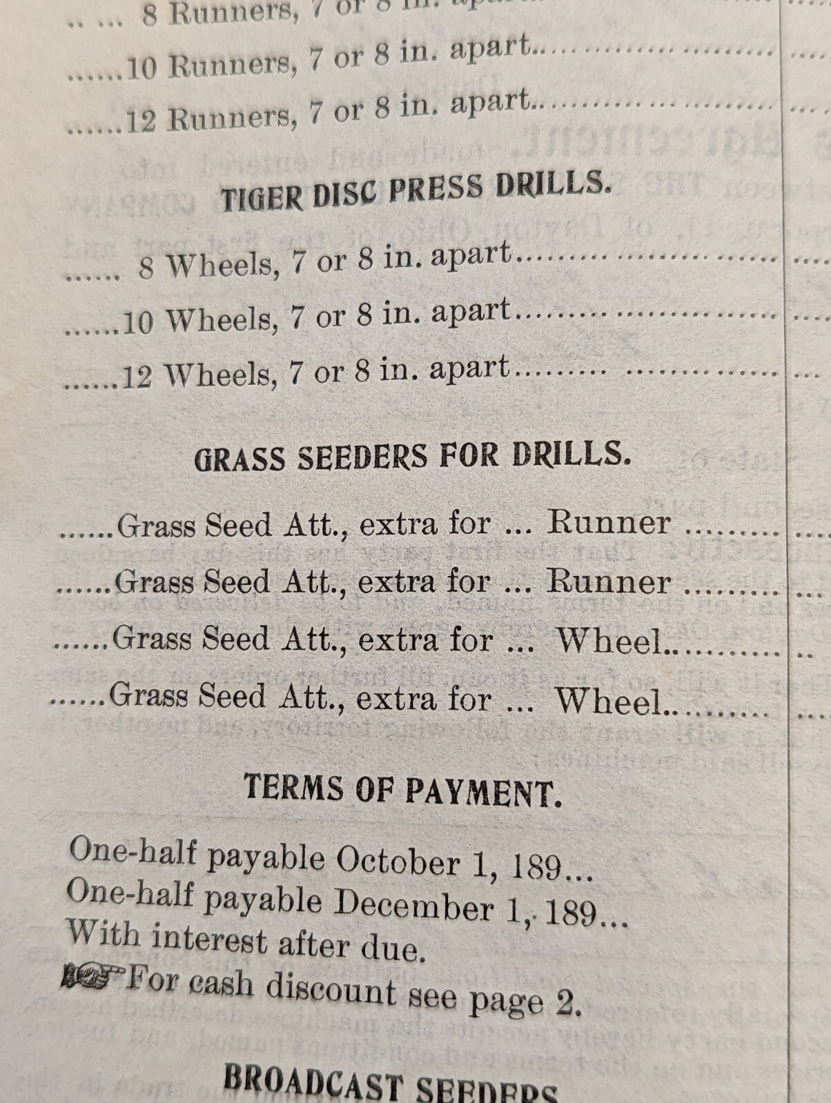 THE STODDARD MGF. CO. DAYTON, OHIO. 1897. FARM IMPLEMENTS CONTRACT.