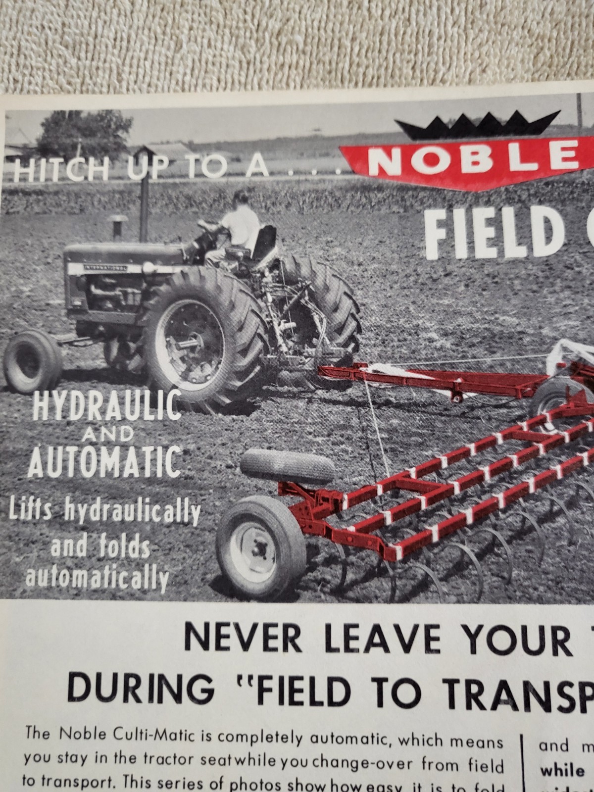 NOBLE DAKON Harrow BROCHURE 1968? John Deere IH Sioux Falls, SD. Dakota Iron