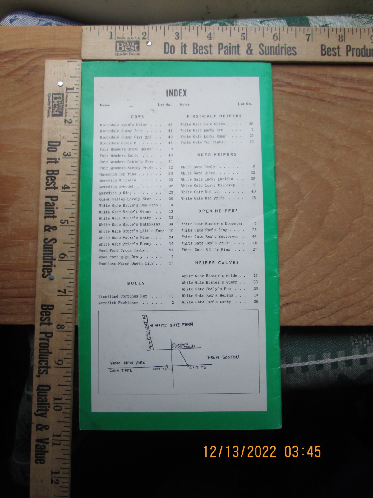 white gate farm east ayrshire dispersal LYME Connecticut booklet